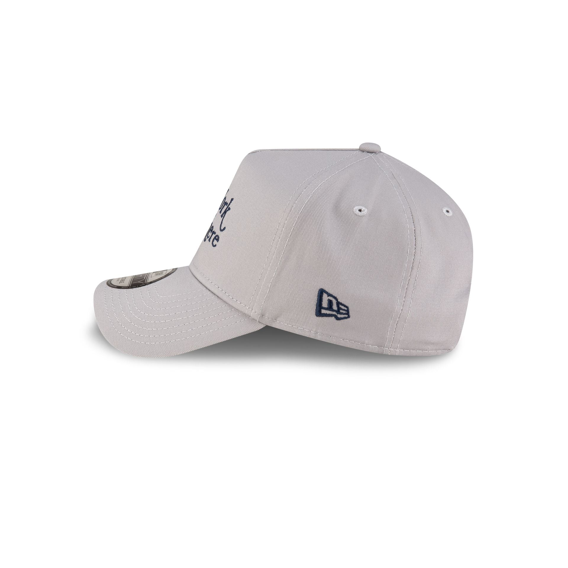 New York or Nowhere x New York Yankees Gray Wordmark 9FORTY A-Frame Snapback Hat - Image 5