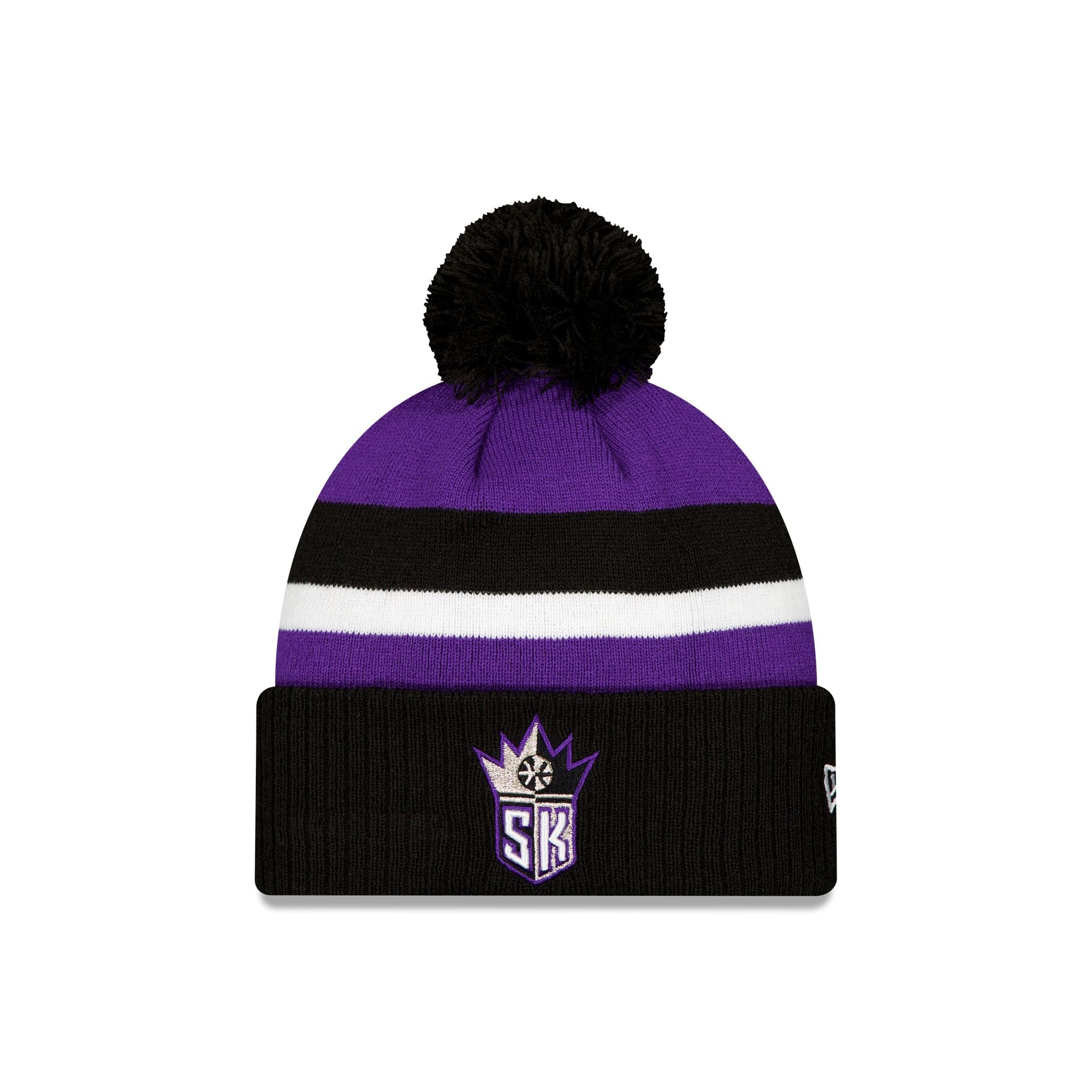 Sacramento Kings Classic Edition Black Pom Knit Hat
