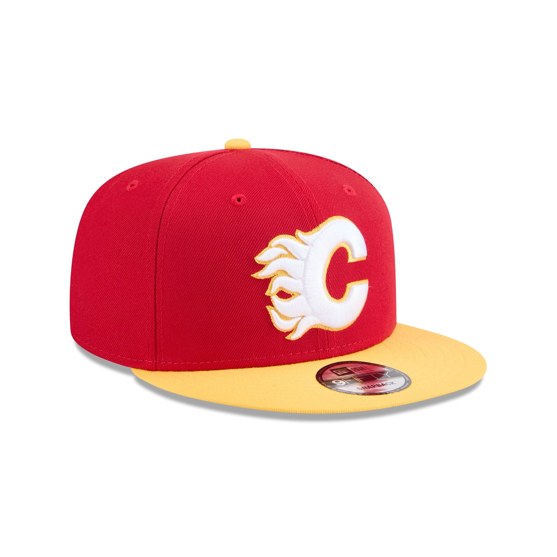 Calgary Flames Yellow Visor 9FIFTY Snapback Hat - Image 3