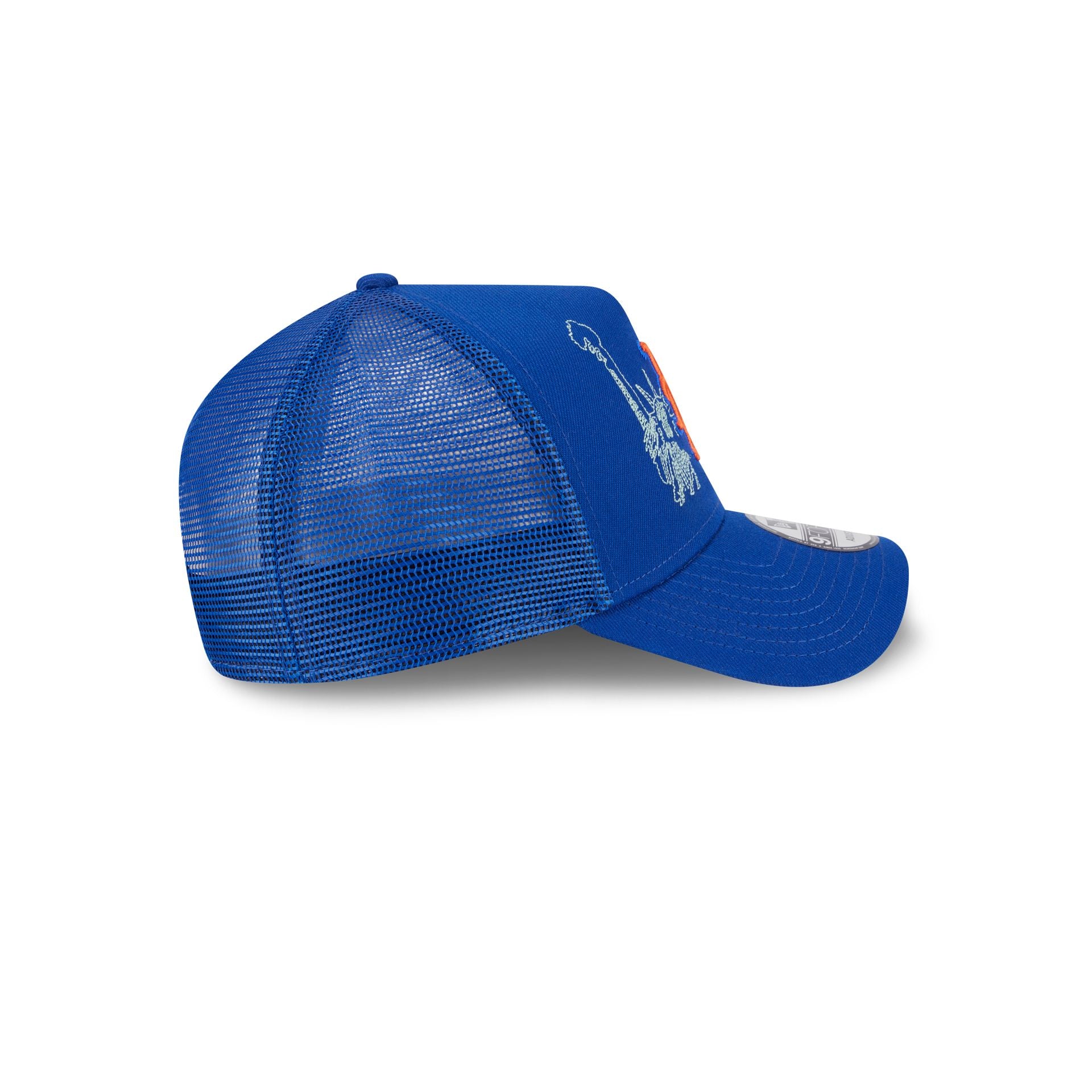 New York Mets State Stitch 9FORTY A-Frame Trucker Hat - Image 5