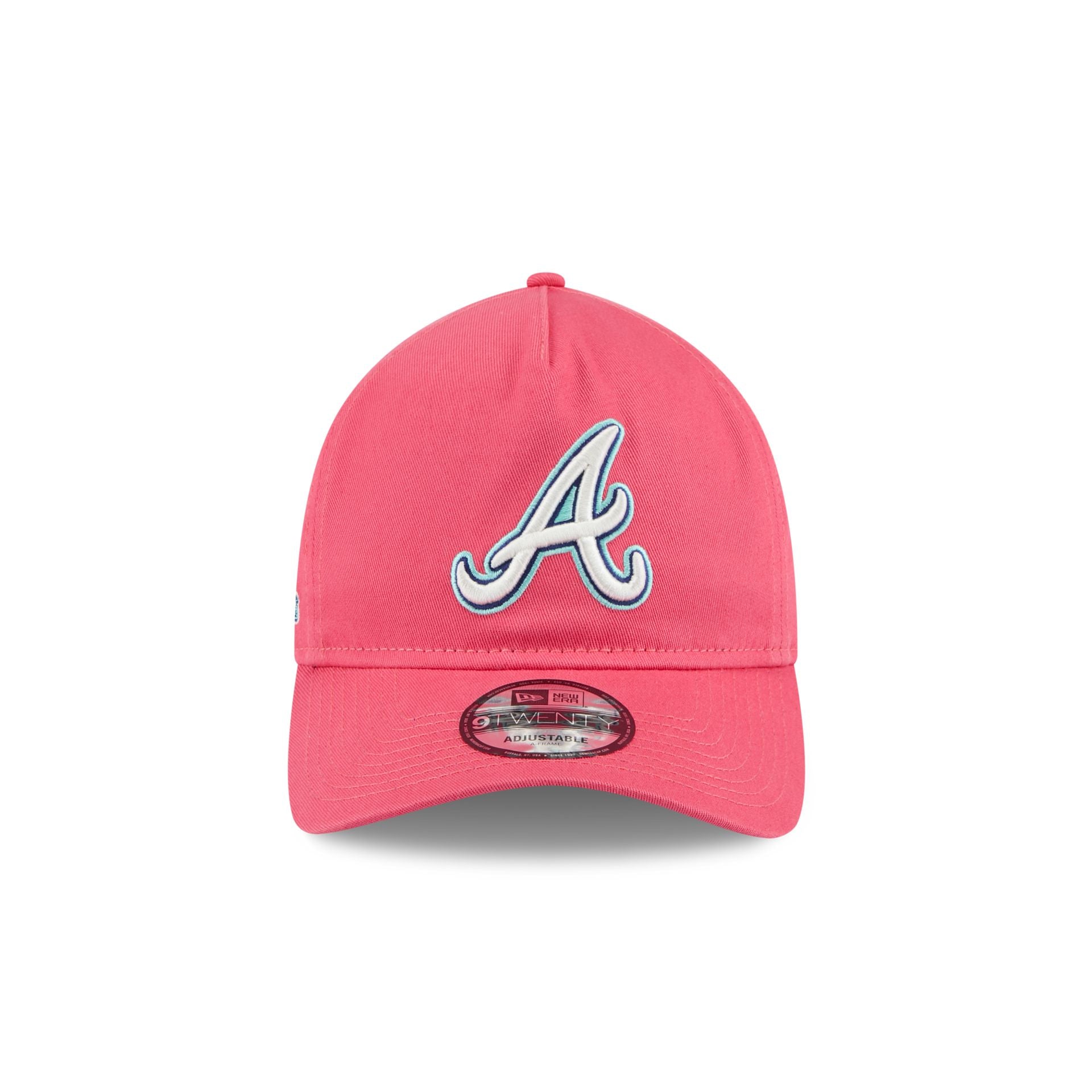 Atlanta Braves Coral 9TWENTY A-Frame Adjustable Hat - Image 2