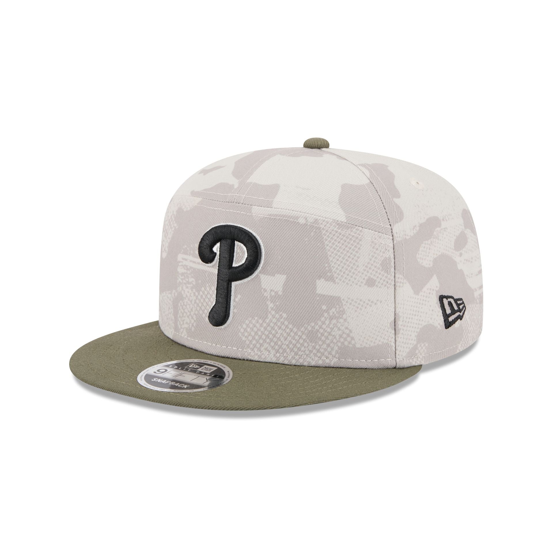 Philadelphia Phillies Armed Forces Day 2025 Split Panel 9FIFTY Snapback Hat - Image 3