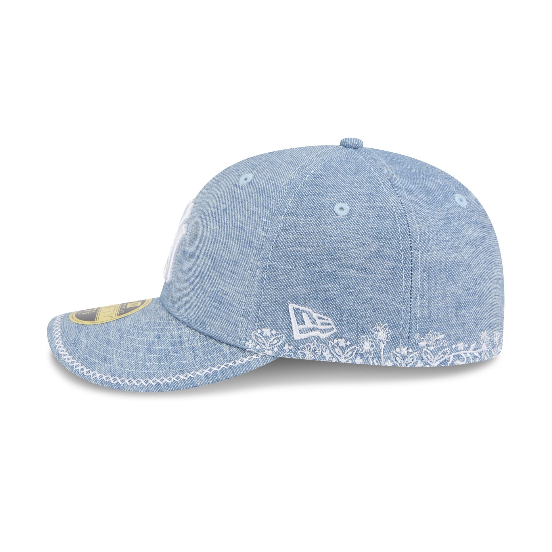 New York Yankees Hand Stitched Chambray Low Profile 59FIFTY Fitted Hat - Image 3