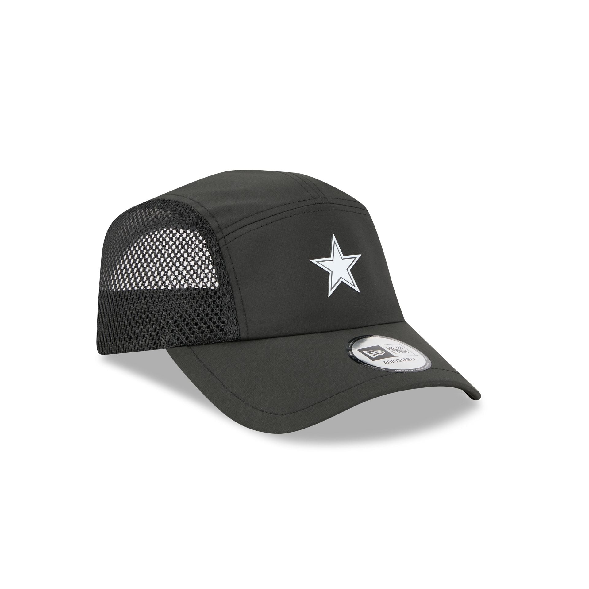 Dallas Cowboys Black Poly Runner Adjustable Hat - Image 3