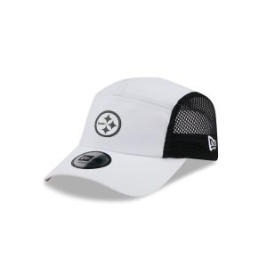 Pittsburgh Steelers White Poly Runner Adjustable Hat