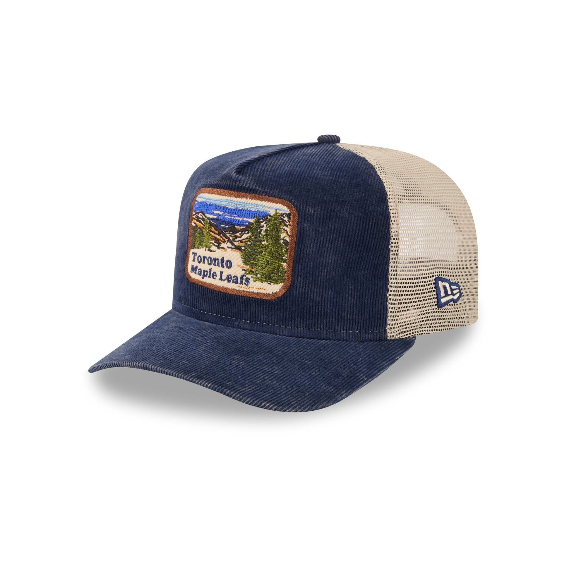 Toronto Maple Leafs Vintage Landscape 9FIFTY A-Frame Trucker Hat - Image 3