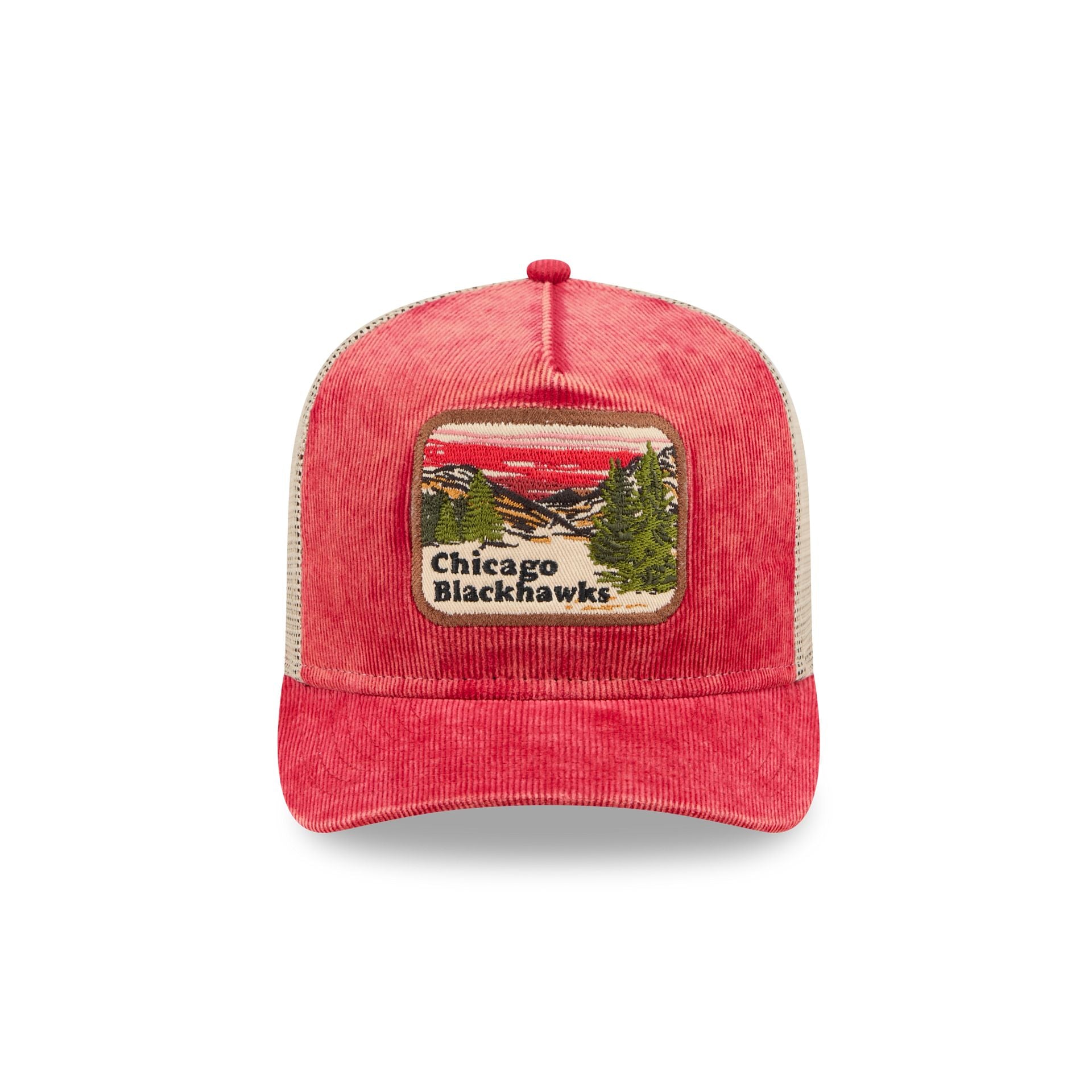 Chicago Blackhawks Vintage Landscape 9FIFTY A-Frame Trucker Hat - Image 2
