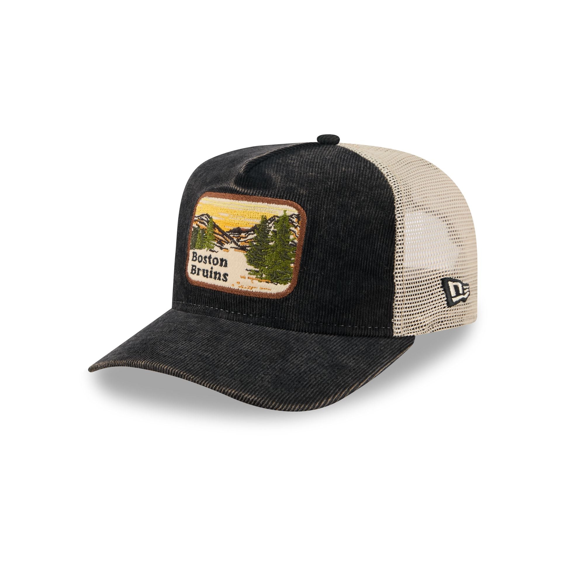 Boston Bruins Vintage Landscape 9FIFTY A-Frame Trucker Hat - Image 3