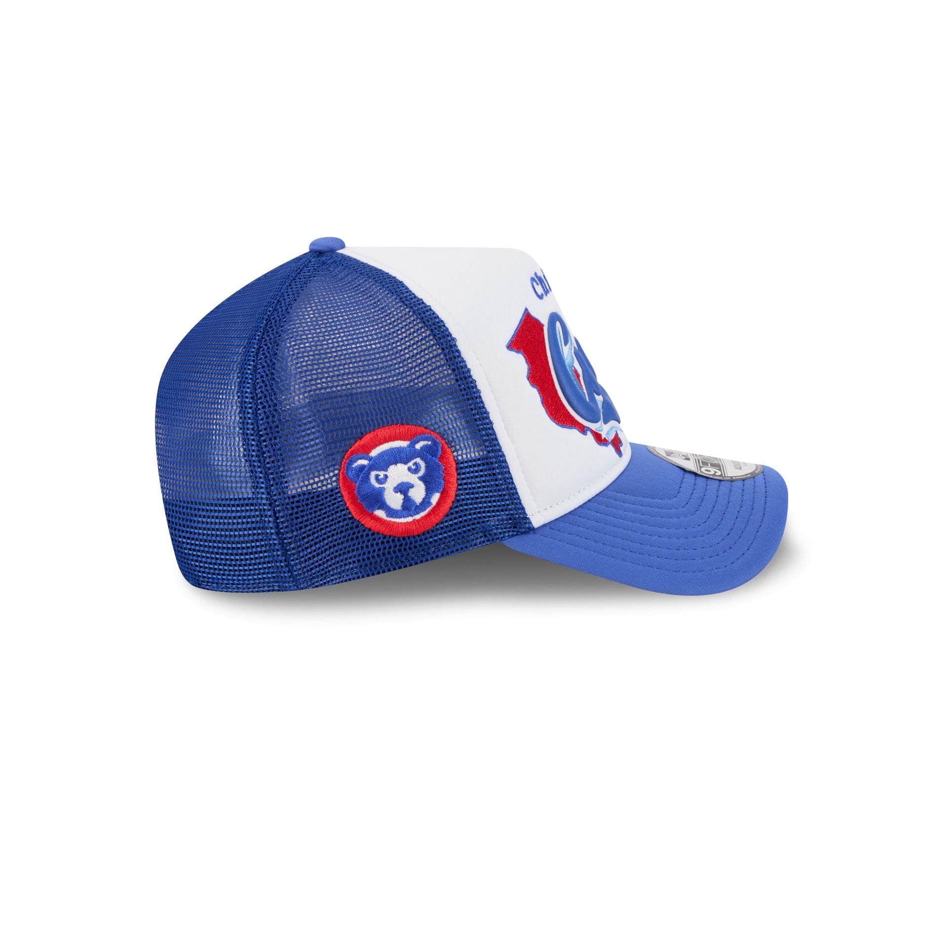 Chicago Cubs State Flower 9FORTY A-Frame Trucker Hat - Image 4