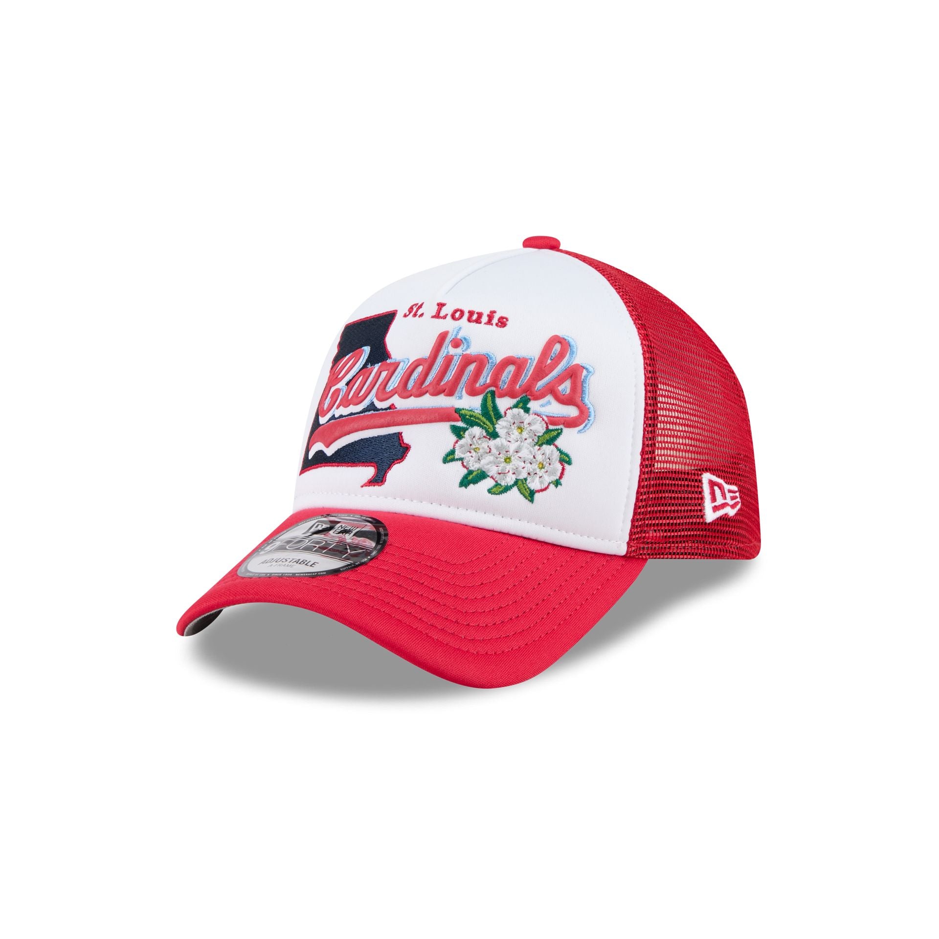 St. Louis Cardinals State Flower 9FORTY A-Frame Trucker Hat - Image 3