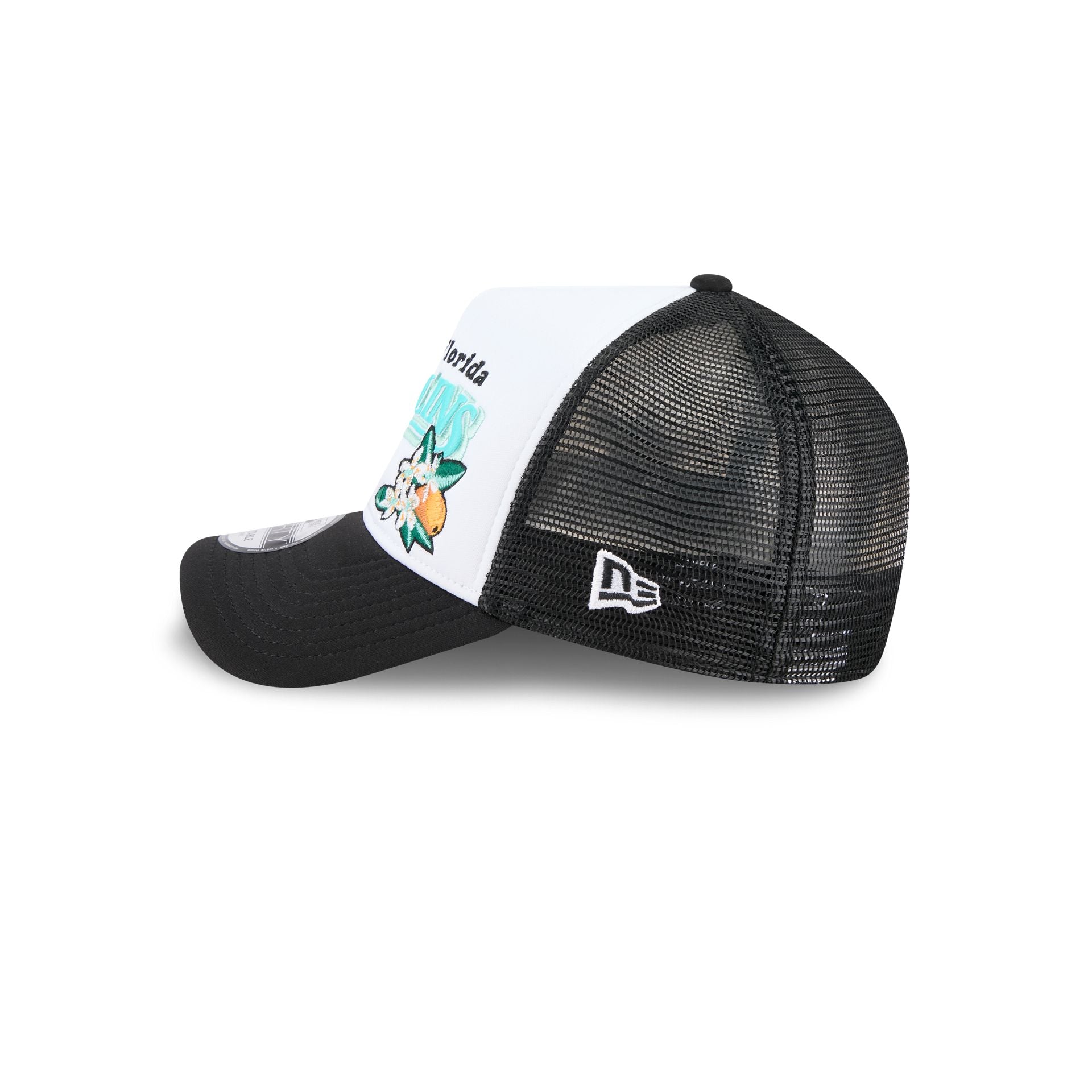 Miami Marlins State Flower 9FORTY A-Frame Trucker Hat - Image 5