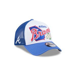 Atlanta Braves State Flower 9FORTY A-Frame Trucker Hat