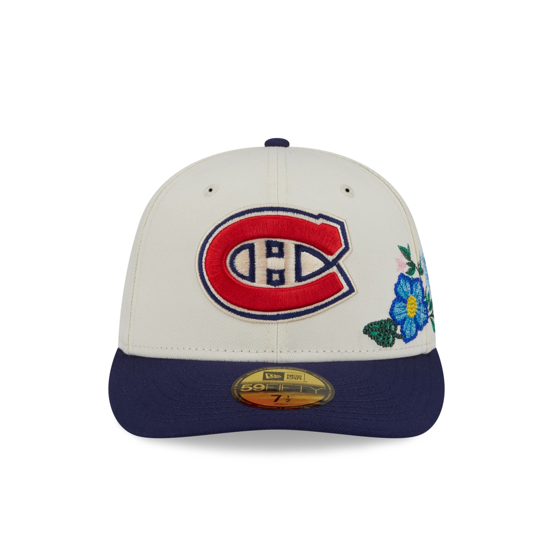Montreal Canadiens Tonal Florals White 59FIFTY Fitted Hat - Image 2