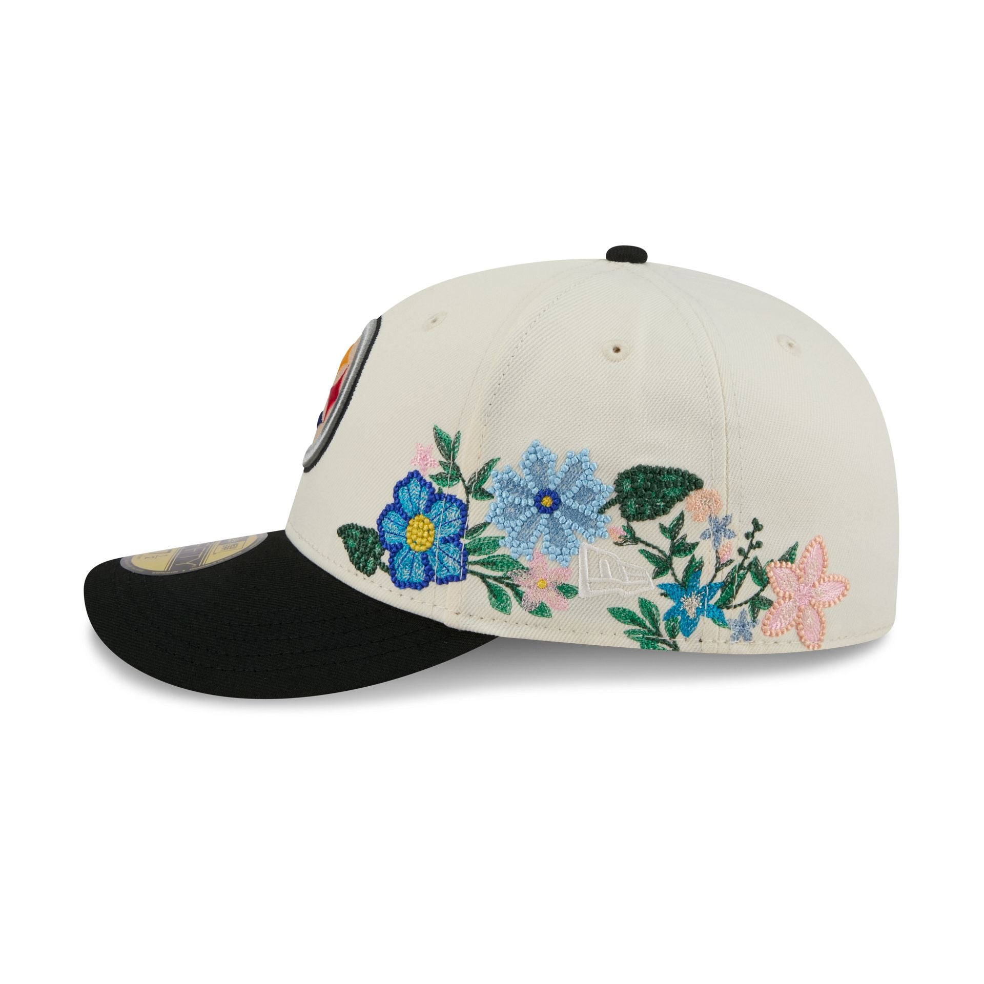Pittsburgh Steelers Tonal Florals White 59FIFTY Fitted Hat - Image 4