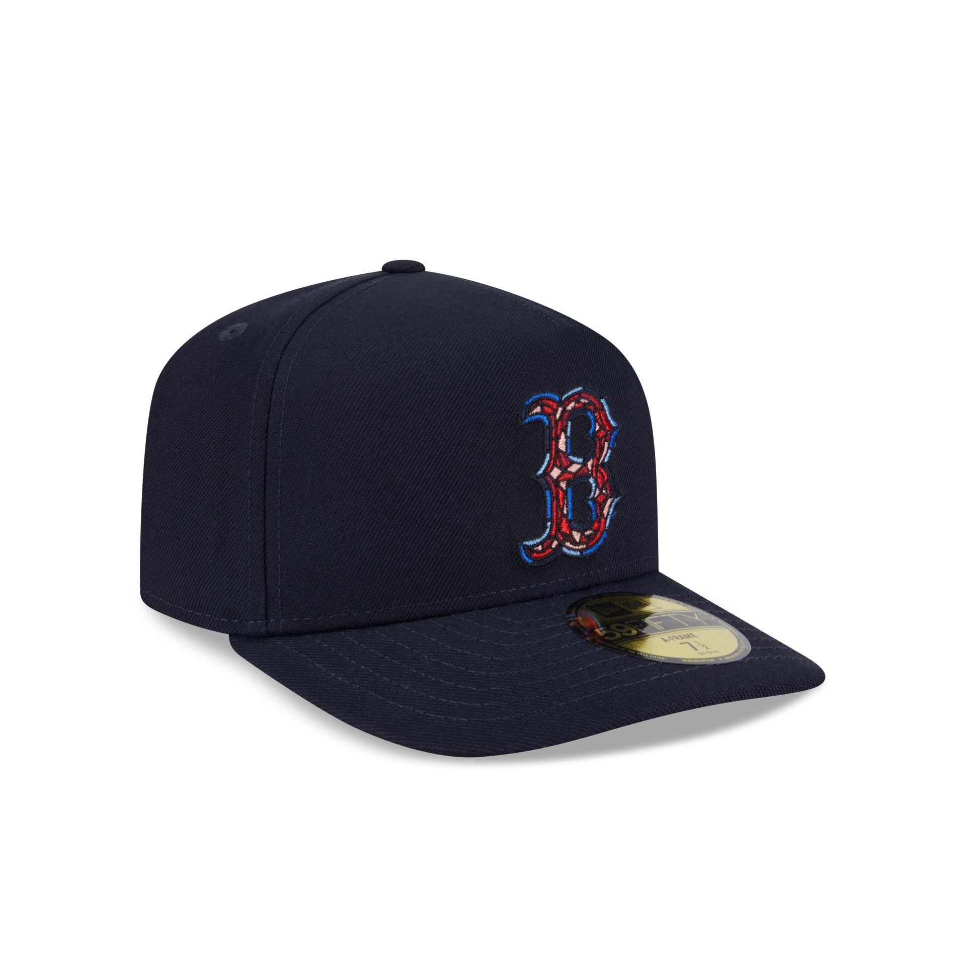 Boston Red Sox Stained Glass 59FIFTY A-Frame Fitted Hat - Image 3