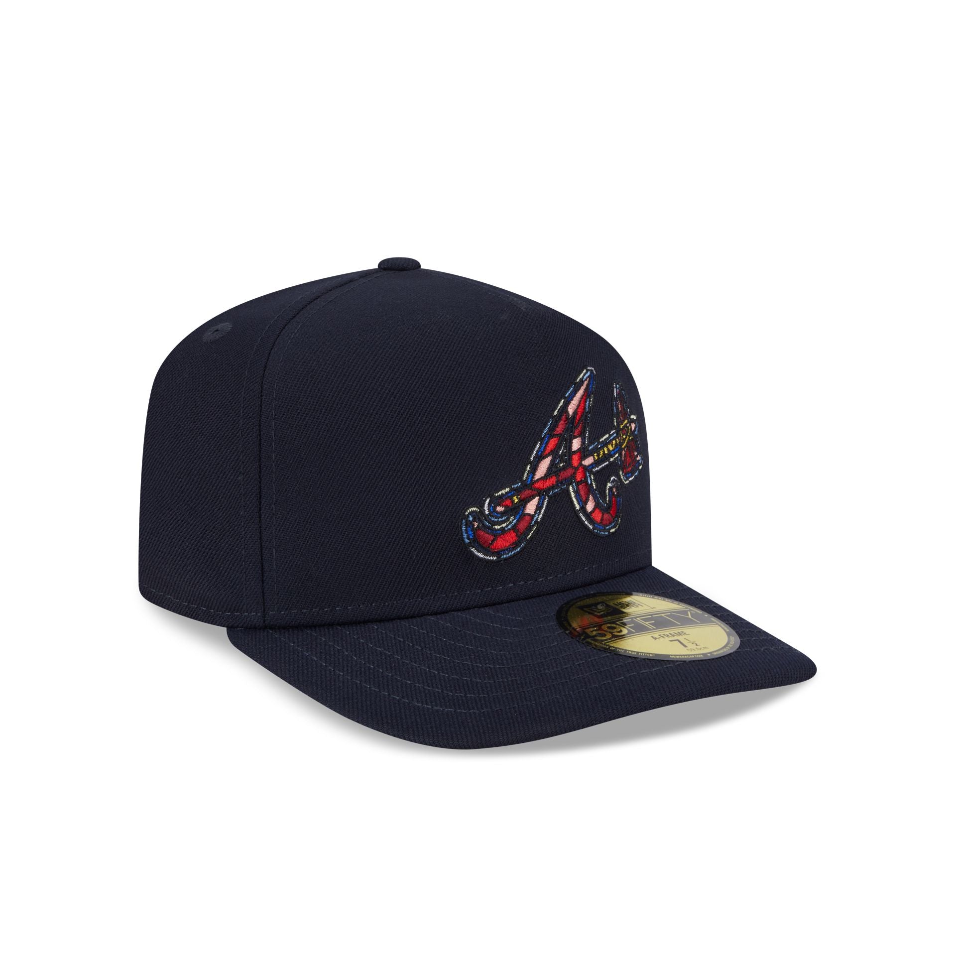 Atlanta Braves Stained Glass 59FIFTY A-Frame Fitted Hat - Image 3