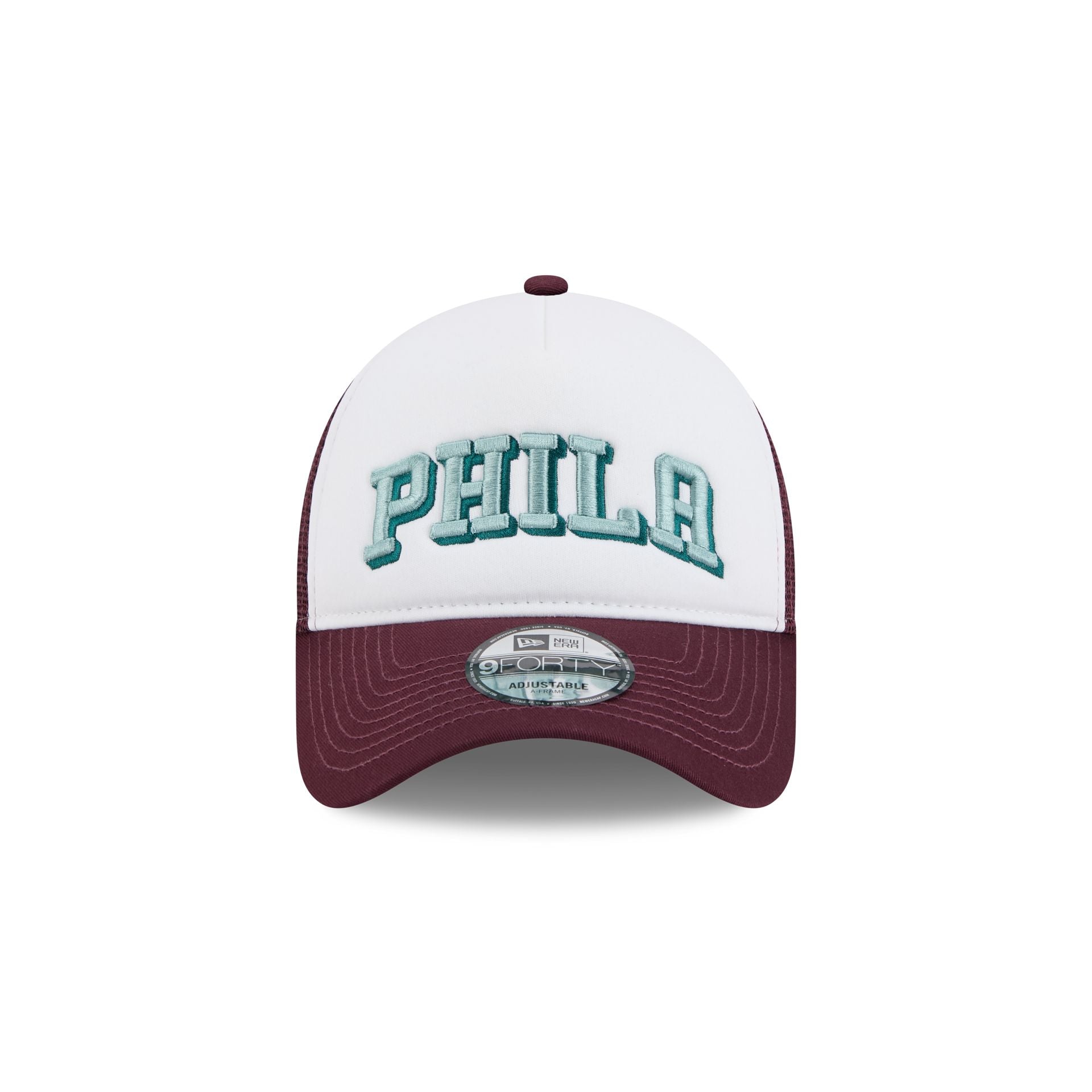 Philadelphia 76ers Optic White 9FORTY A-Frame Snapback Hat - Image 2