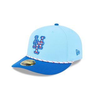 New York Mets Independence Day 2025 Low Profile 59FIFTY Fitted Hat