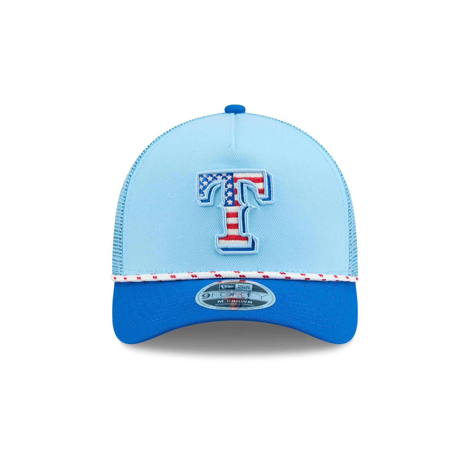 Texas Rangers Independence Day 2025 9FORTY M-Crown A-Frame Trucker Hat - Image 2