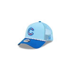 Chicago Cubs Independence Day 2025 Kids 9FORTY M-Crown A-Frame Trucker Hat