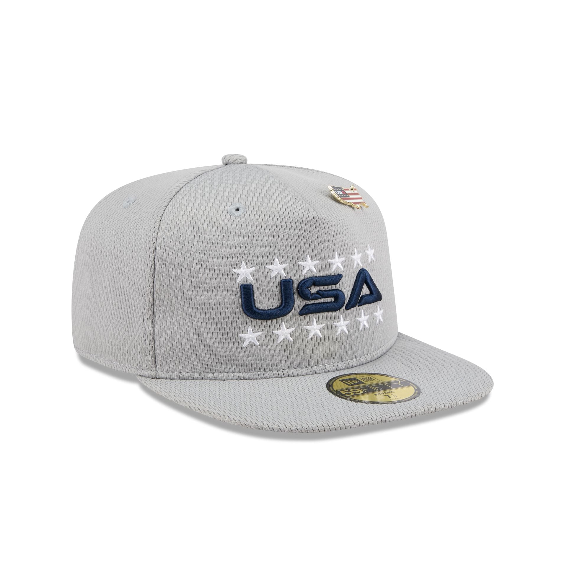 2025 Ryder Cup Team USA Gray 59FIFTY A-Frame Fitted Hat - Image 3