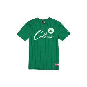 Boston Celtics Throwback Retro Pinstripe T-Shirt