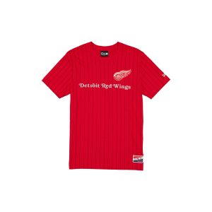 Detroit Red Wings Throwback Retro Pinstripe T-Shirt
