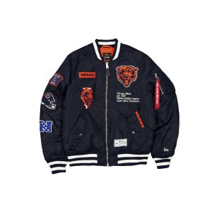 Alpha Industries x Chicago Bears Navy MA-1 Bomber Jacket