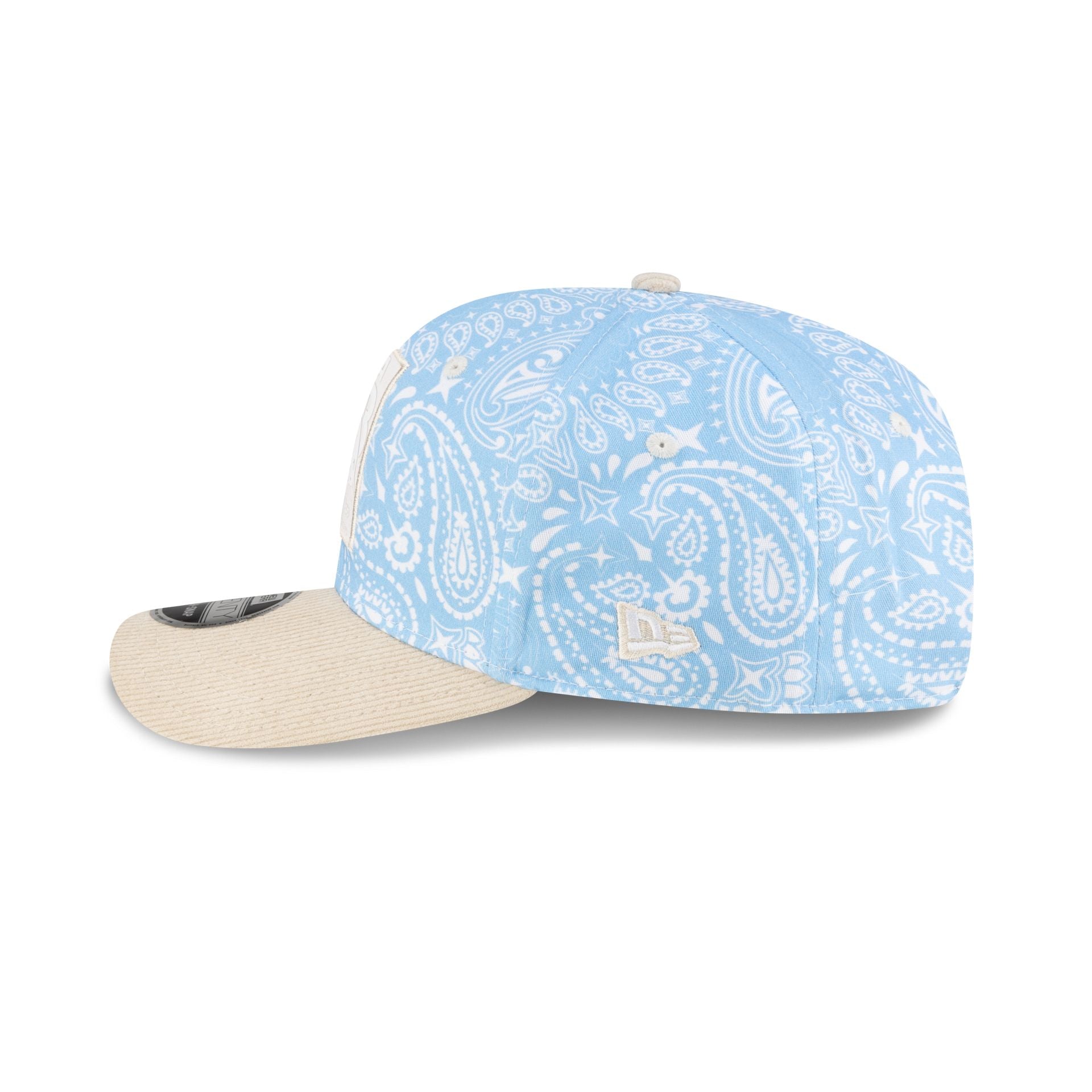Visa Cash App Racing Bulls Soft Blue Paisley 9SEVENTY Stretch-Snap Hat - Image 4