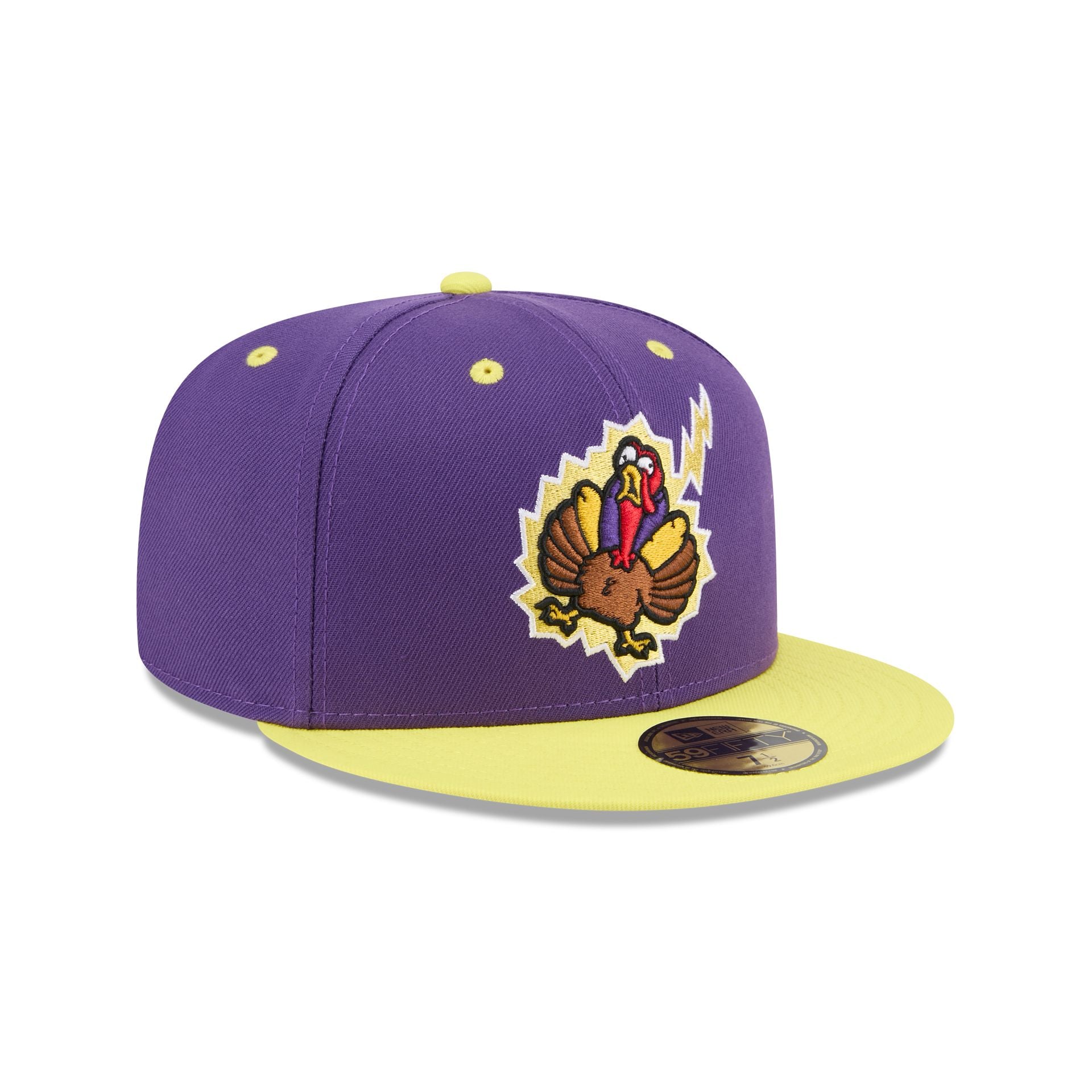Hartford Yard Goats Theme Night Purple 59FIFTY Fitted Hat - Image 3
