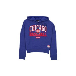 Chicago Cubs Throwback Women's Glitter Hoodie