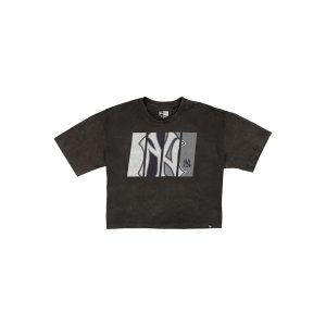 New York Yankees Sport Night Black Cropped Women's T-Shirt
