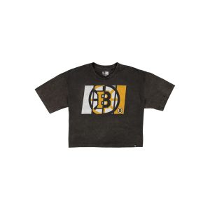 Boston Bruins Sport Night Black Cropped Women's T-Shirt