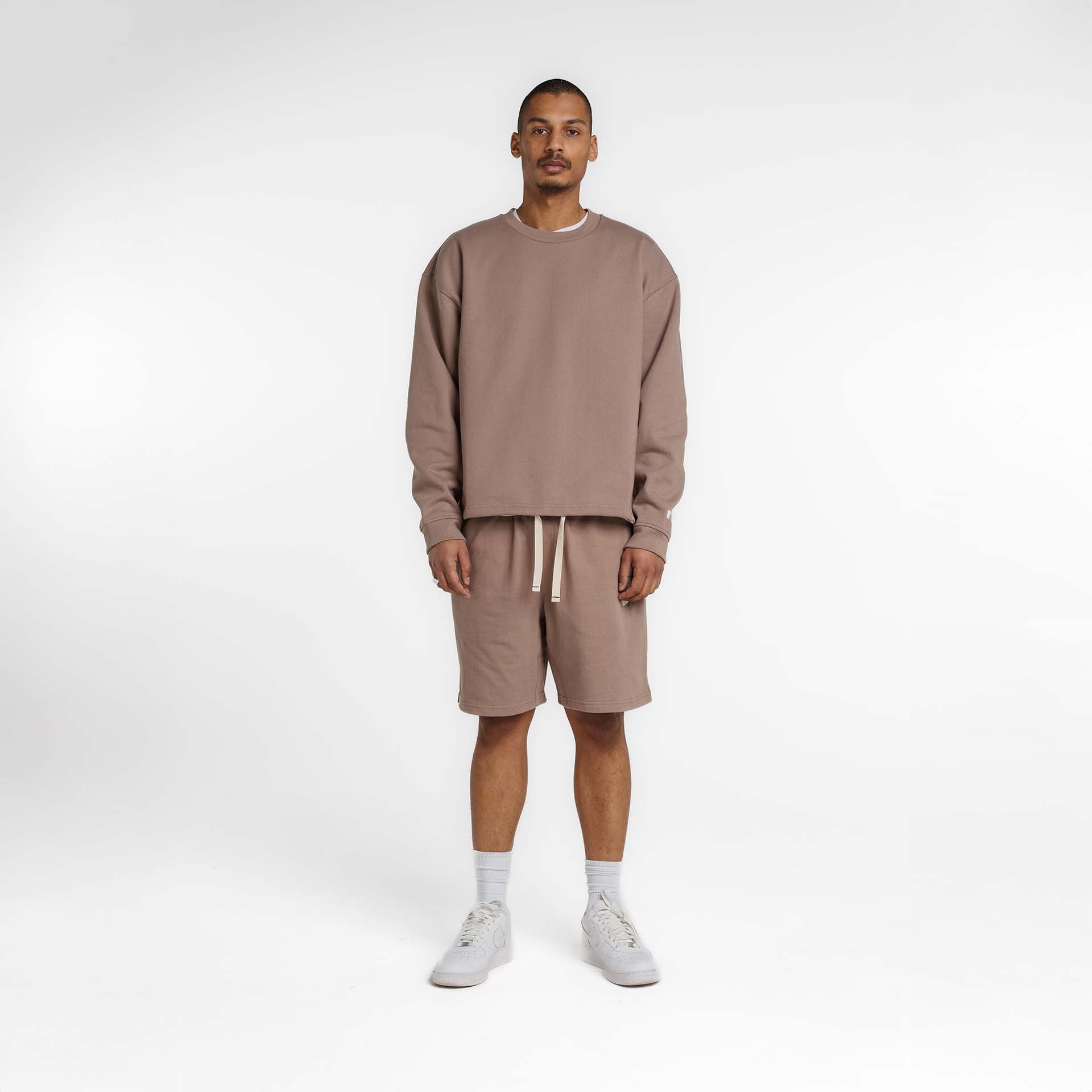 New Era Branded Alden Taupe Gray Crewneck - Image 6