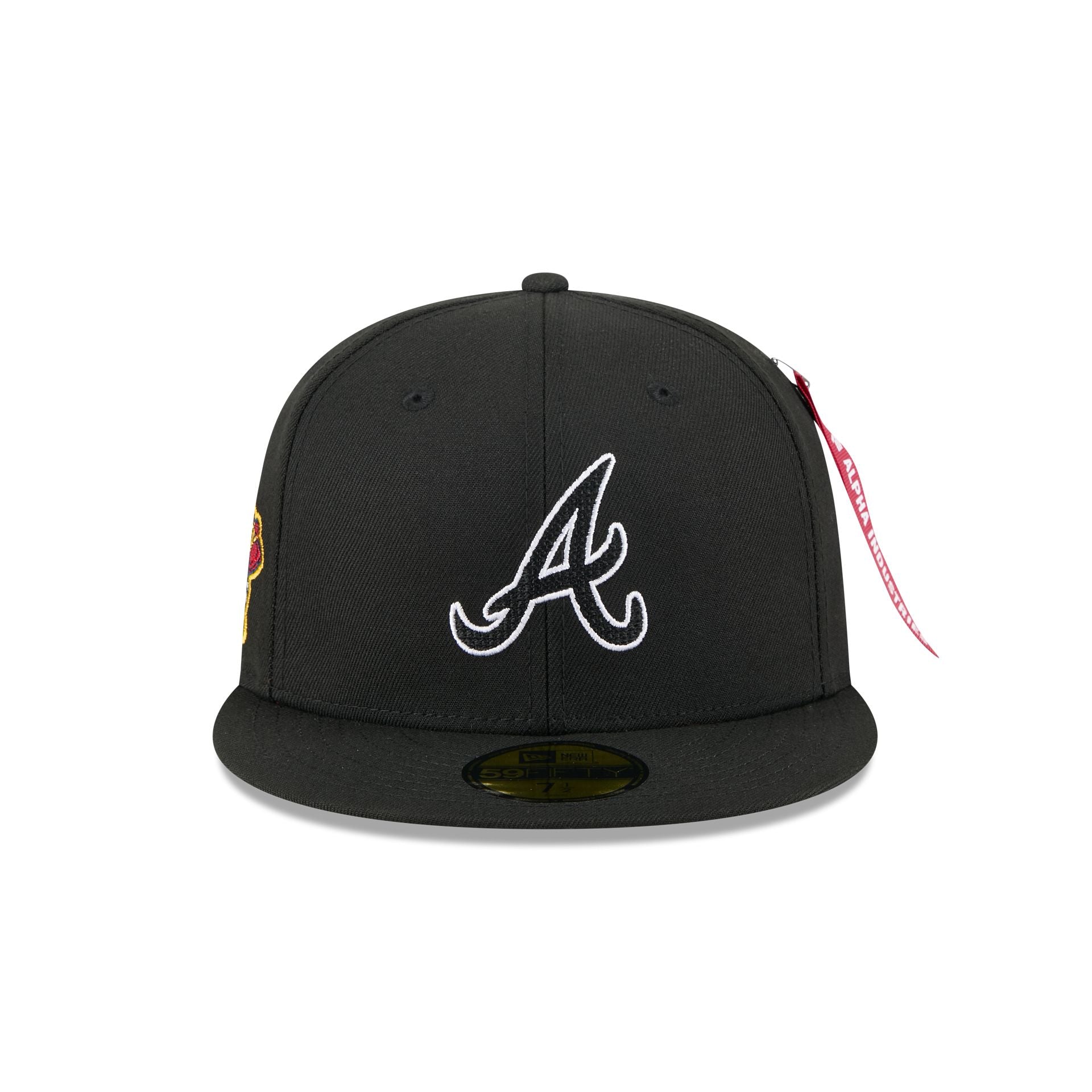 Alpha Industries x Atlanta Braves Black 59FIFTY Fitted Hat - Image 2