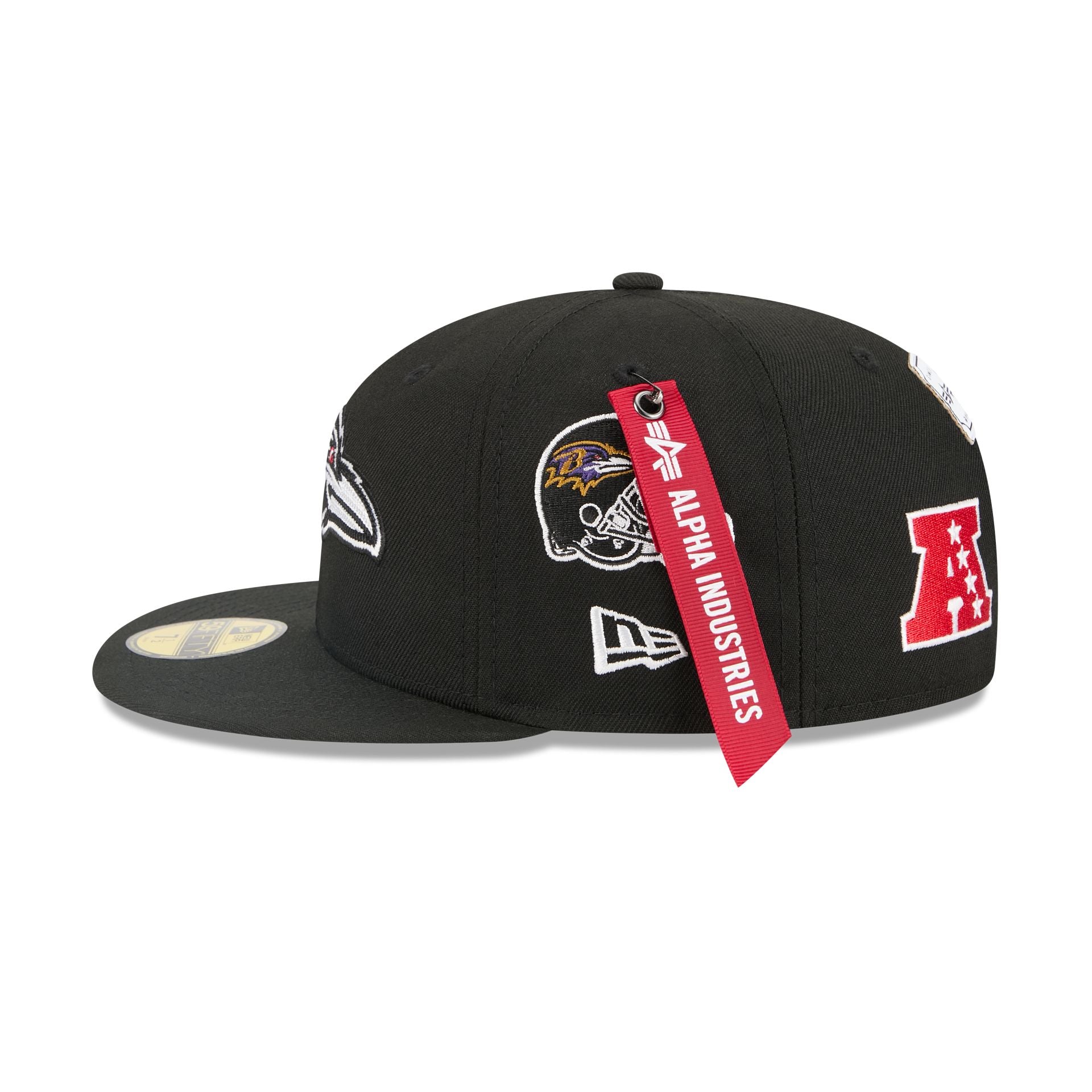 Alpha Industries x Baltimore Ravens Black 59FIFTY Fitted Hat - Image 4