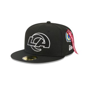 Alpha Industries x Los Angeles Rams Black 59FIFTY Fitted Hat
