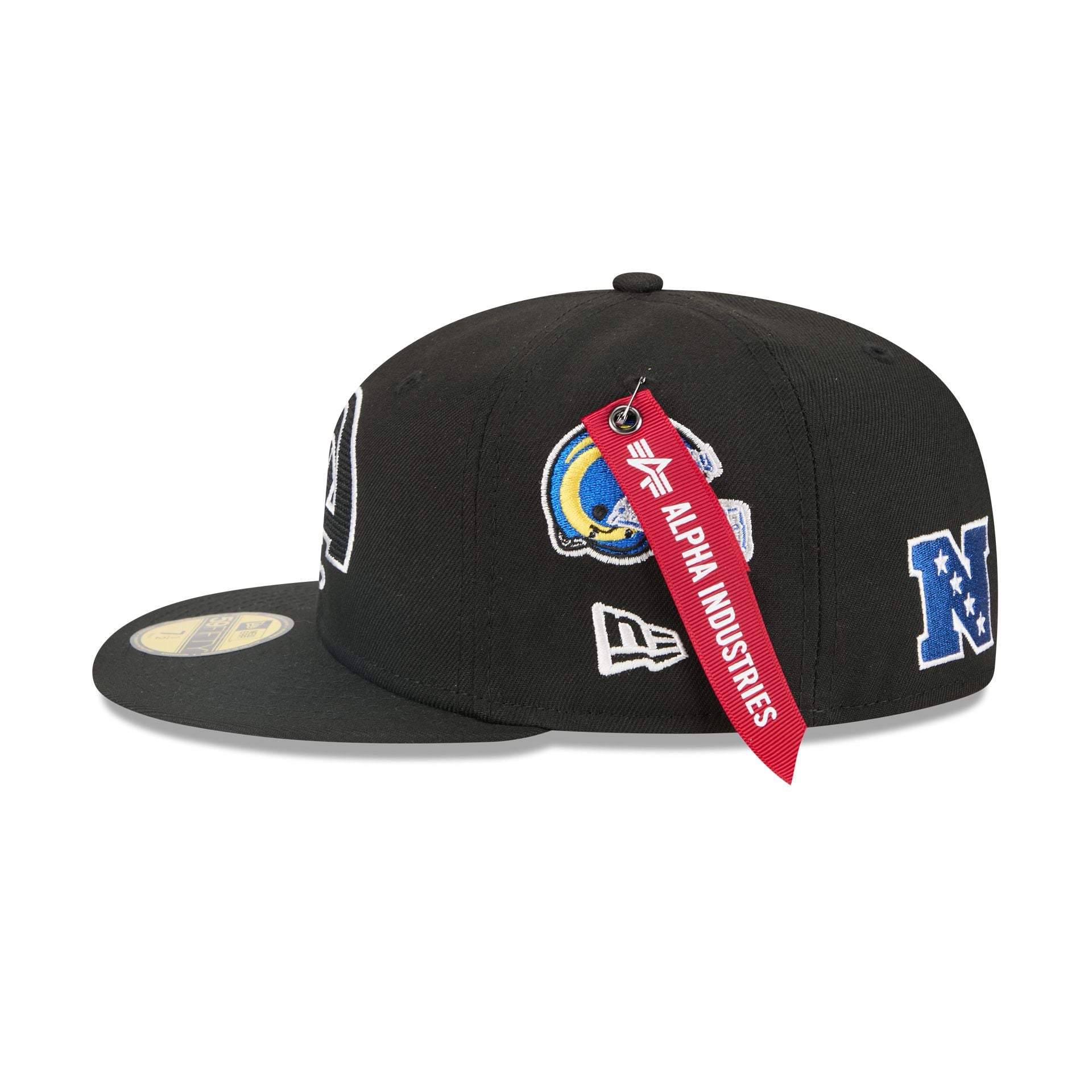 Alpha Industries x Los Angeles Rams Black 59FIFTY Fitted Hat - Image 4