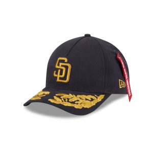 Alpha Industries x San Diego Padres Black 9FORTY M-Crown A-Frame Snapback Hat
