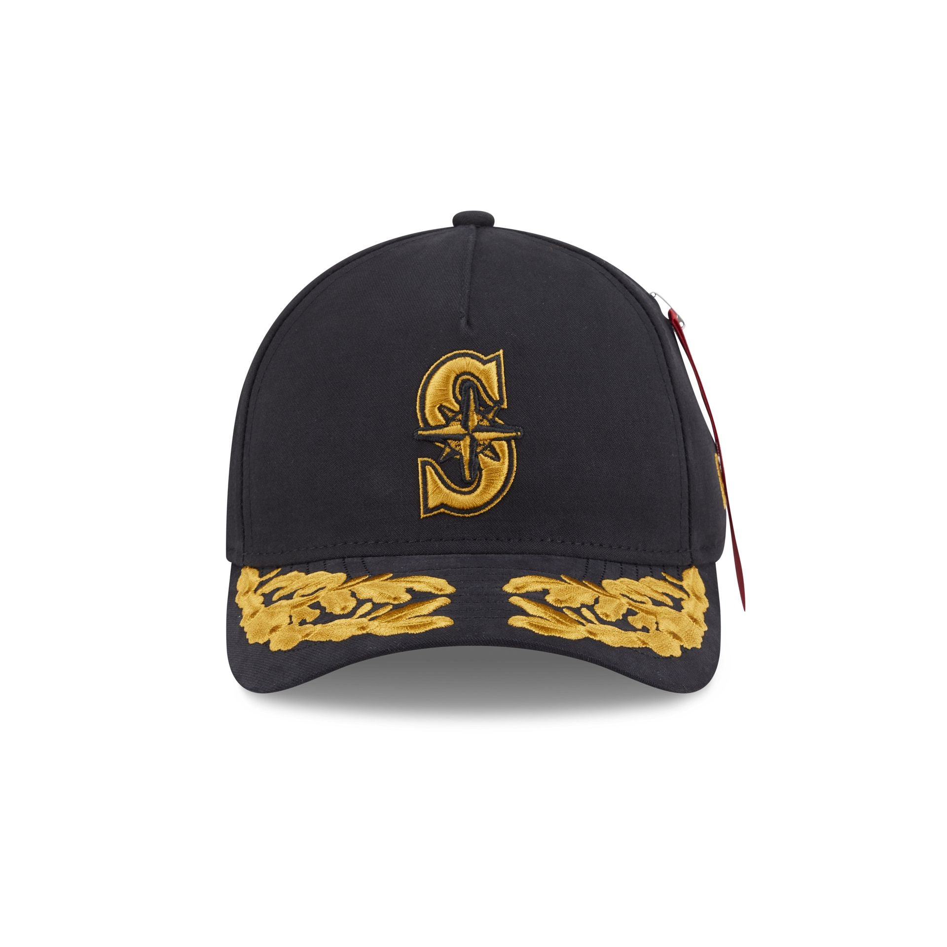 Alpha Industries x Seattle Mariners Black 9FORTY M-Crown A-Frame Snapback Hat - Image 2