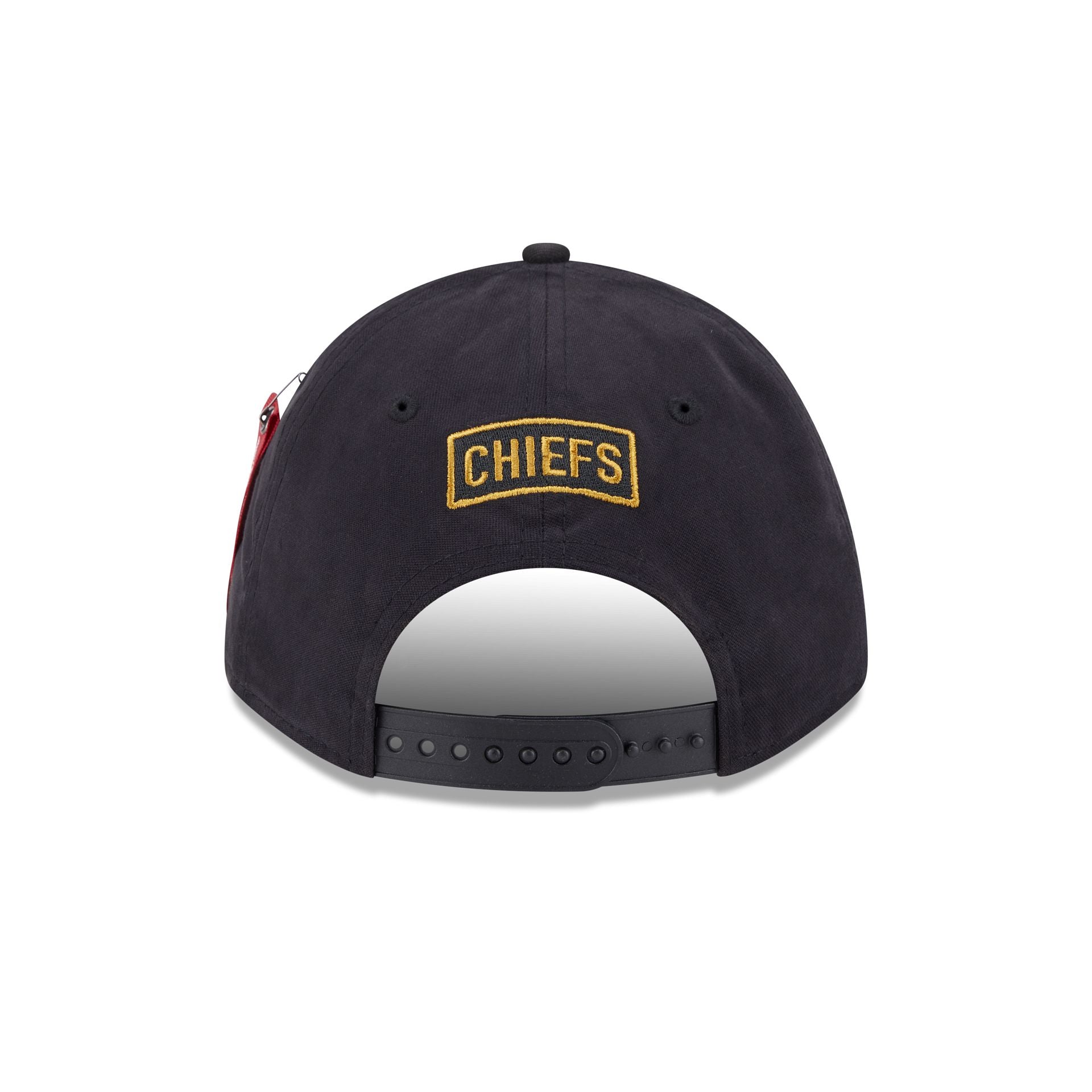 Alpha Industries x Kansas City Chiefs Black 9FORTY M-Crown A-Frame Snapback Hat - Image 6