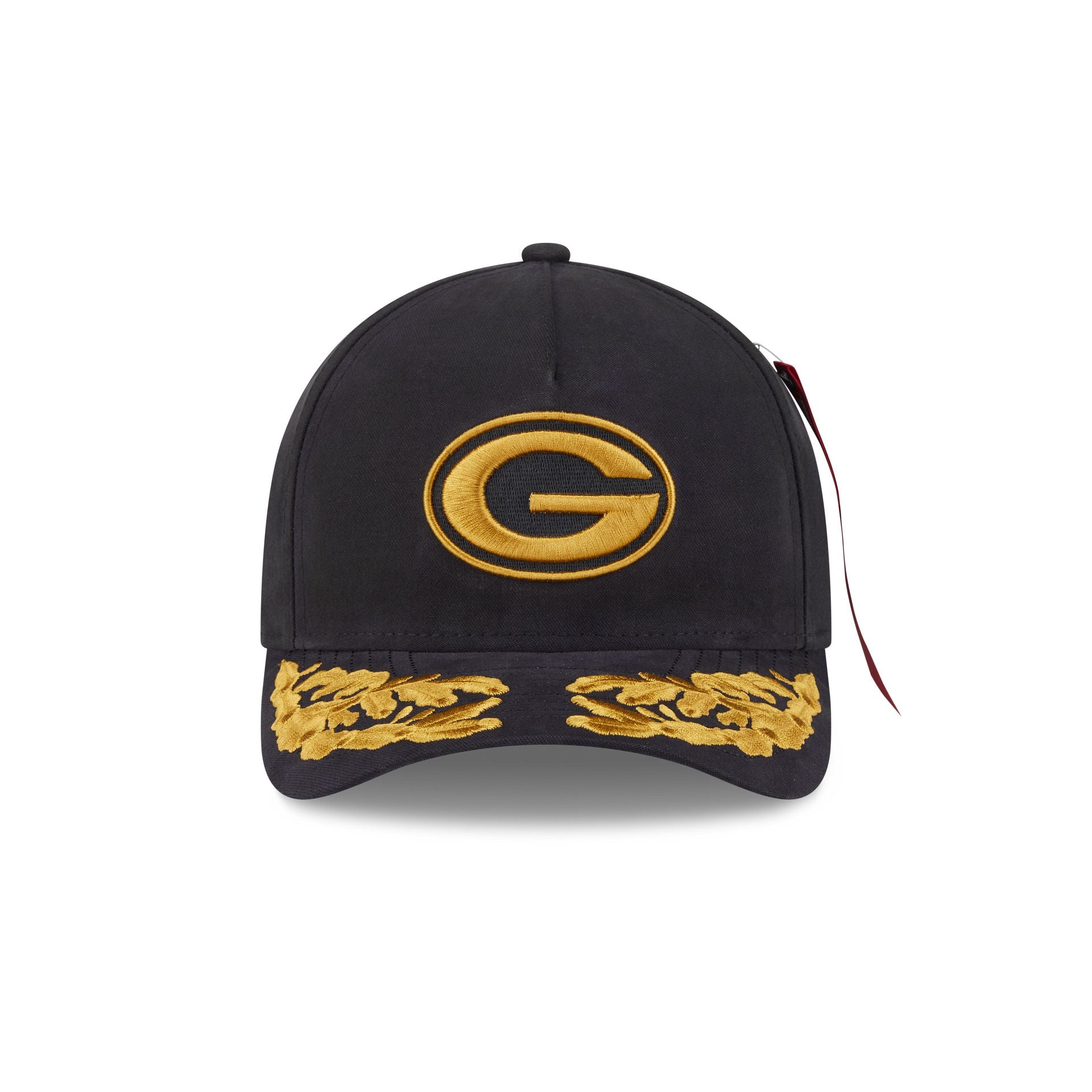 Alpha Industries x Green Bay Packers Black 9FORTY M-Crown A-Frame Snapback Hat - Image 2