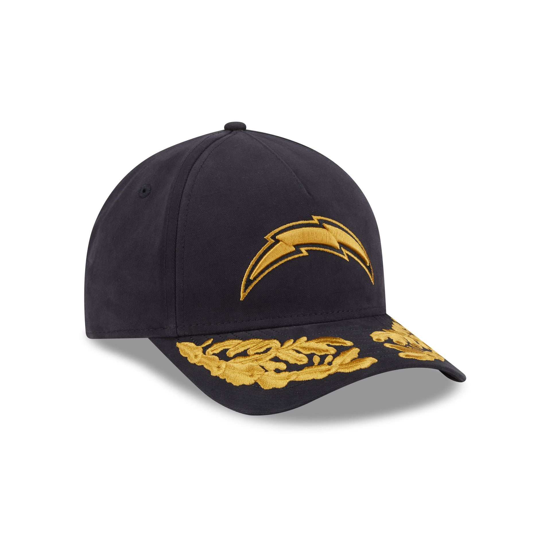 Alpha Industries x Los Angeles Chargers Black 9FORTY M-Crown A-Frame Snapback Hat - Image 3
