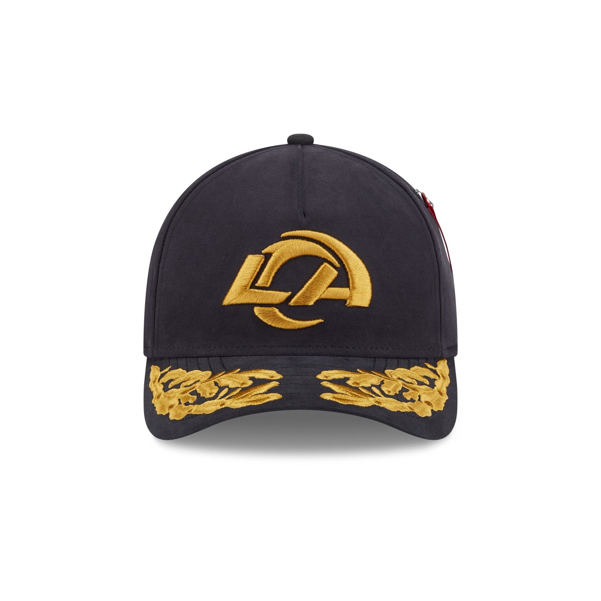 Alpha Industries x Los Angeles Rams Black 9FORTY M-Crown A-Frame Snapback Hat - Image 2
