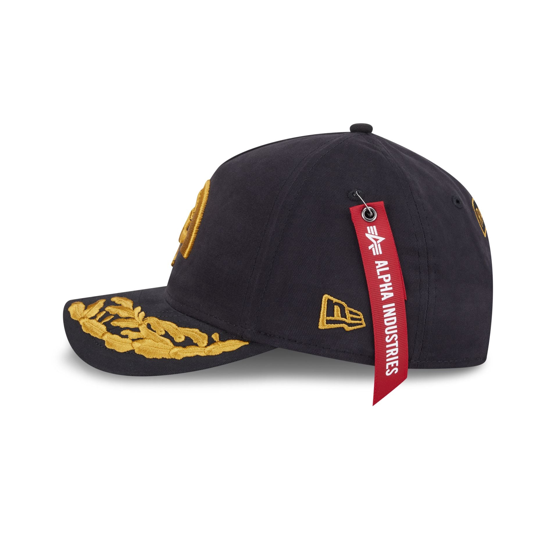 Alpha Industries x Los Angeles Rams Black 9FORTY M-Crown A-Frame Snapback Hat - Image 4