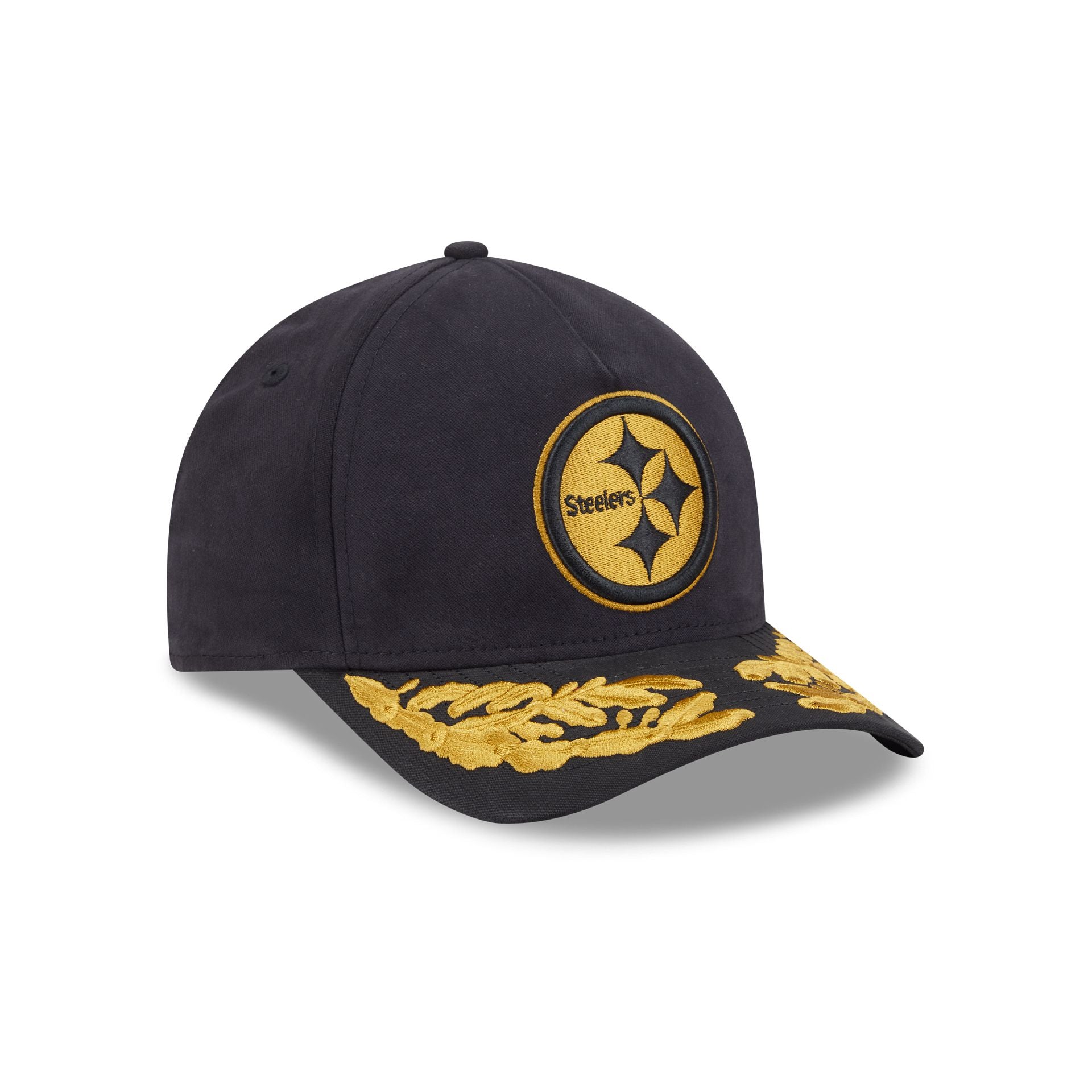 Alpha Industries x Pittsburgh Steelers Black 9FORTY M-Crown A-Frame Snapback Hat - Image 3