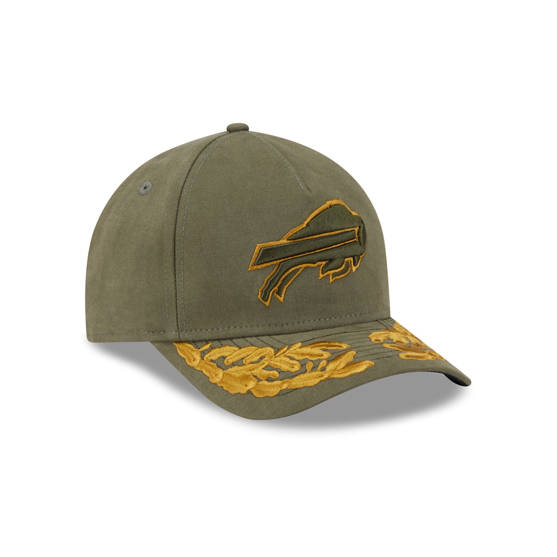 Alpha Industries x Buffalo Bills Olive Green 9FORTY M-Crown A-Frame Snapback Hat - Image 3