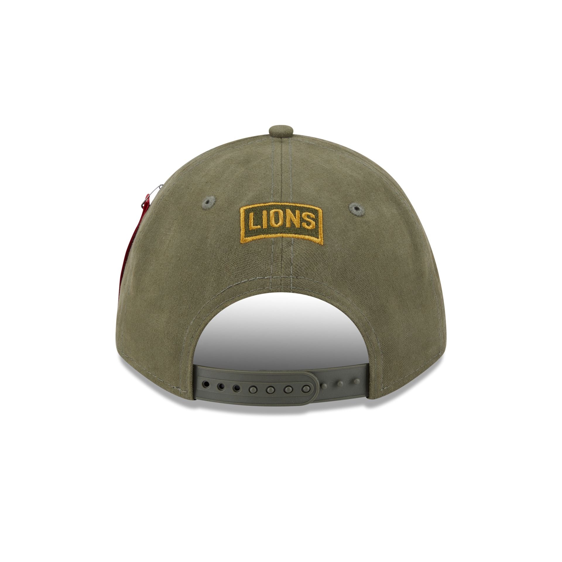 Alpha Industries x Detroit Lions Olive Green 9FORTY M-Crown A-Frame Snapback Hat - Image 6