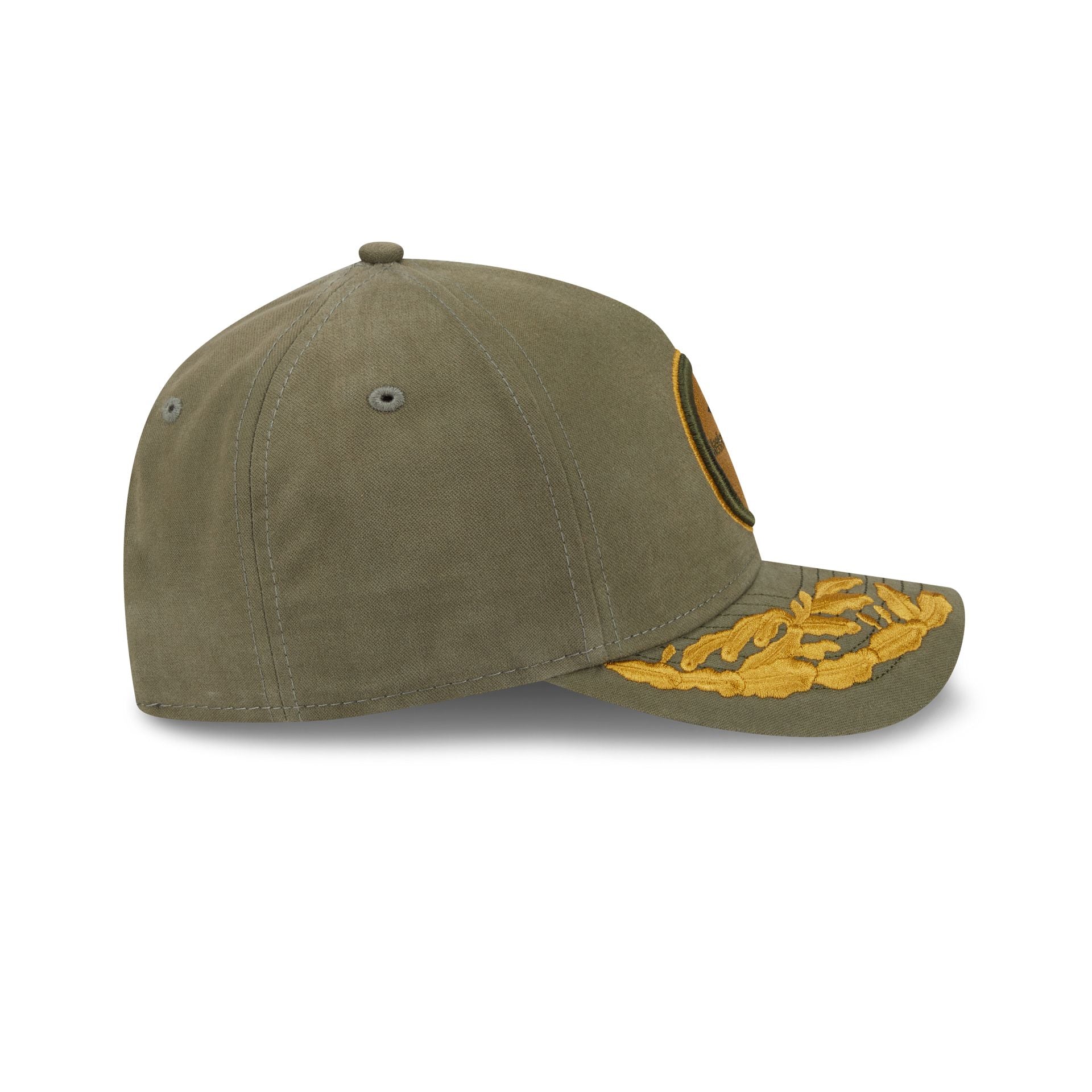Alpha Industries x Pittsburgh Steelers Olive Green 9FORTY M-Crown A-Frame Snapback Hat - Image 5