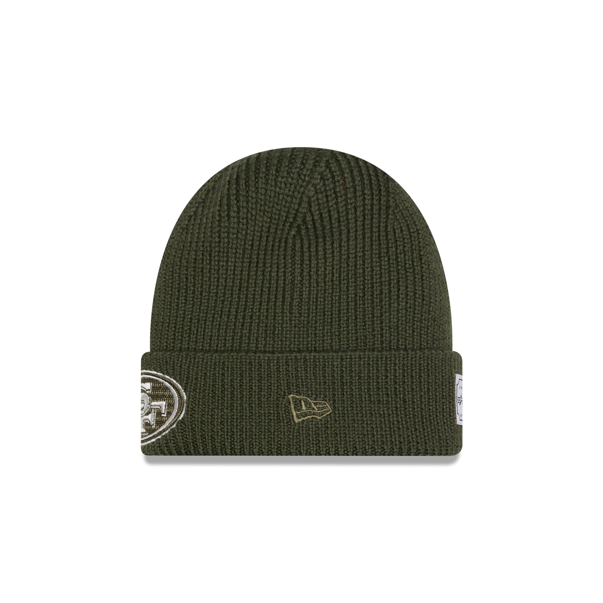Alpha Industries x San Francisco 49ers Olive Green Cuff Knit Hat - Image 2